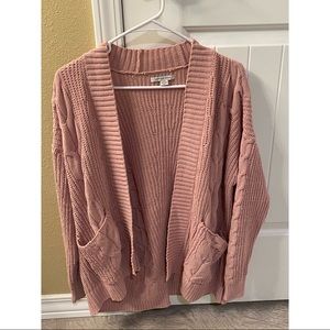 American Eagle Blush Chenille Cardigan